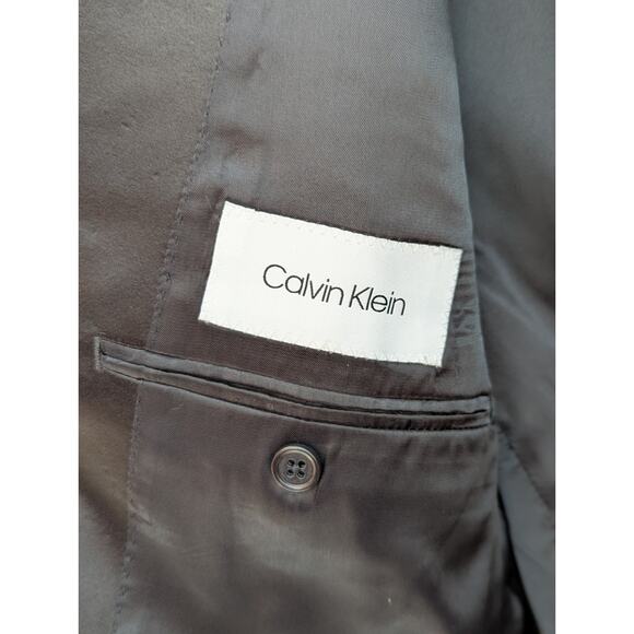 Calvin Klein Tuxedo Jacket 42S 100% Wool 2 Button Notch Lapel Double Vent - Picture 10 of 16